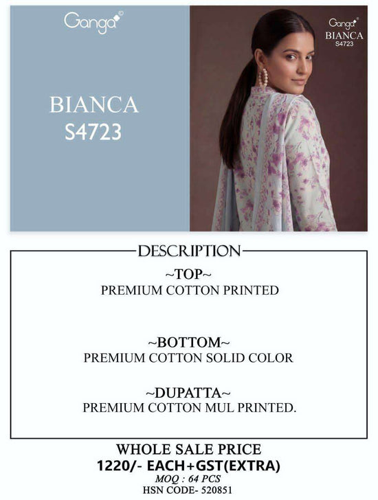 Ganga Fashion Bianca 4723 - Amrah Wholesale