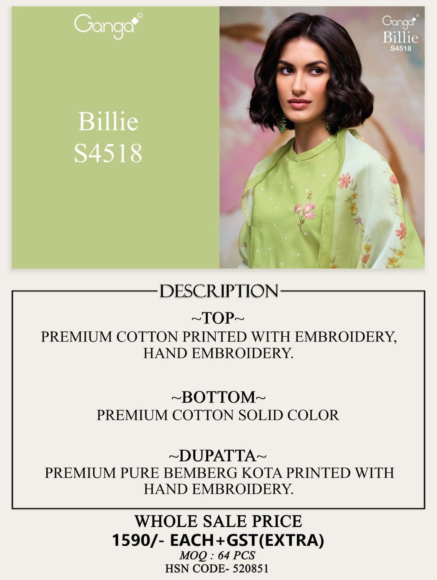 Ganga Fashion Billie 4518 - Amrah Wholesale