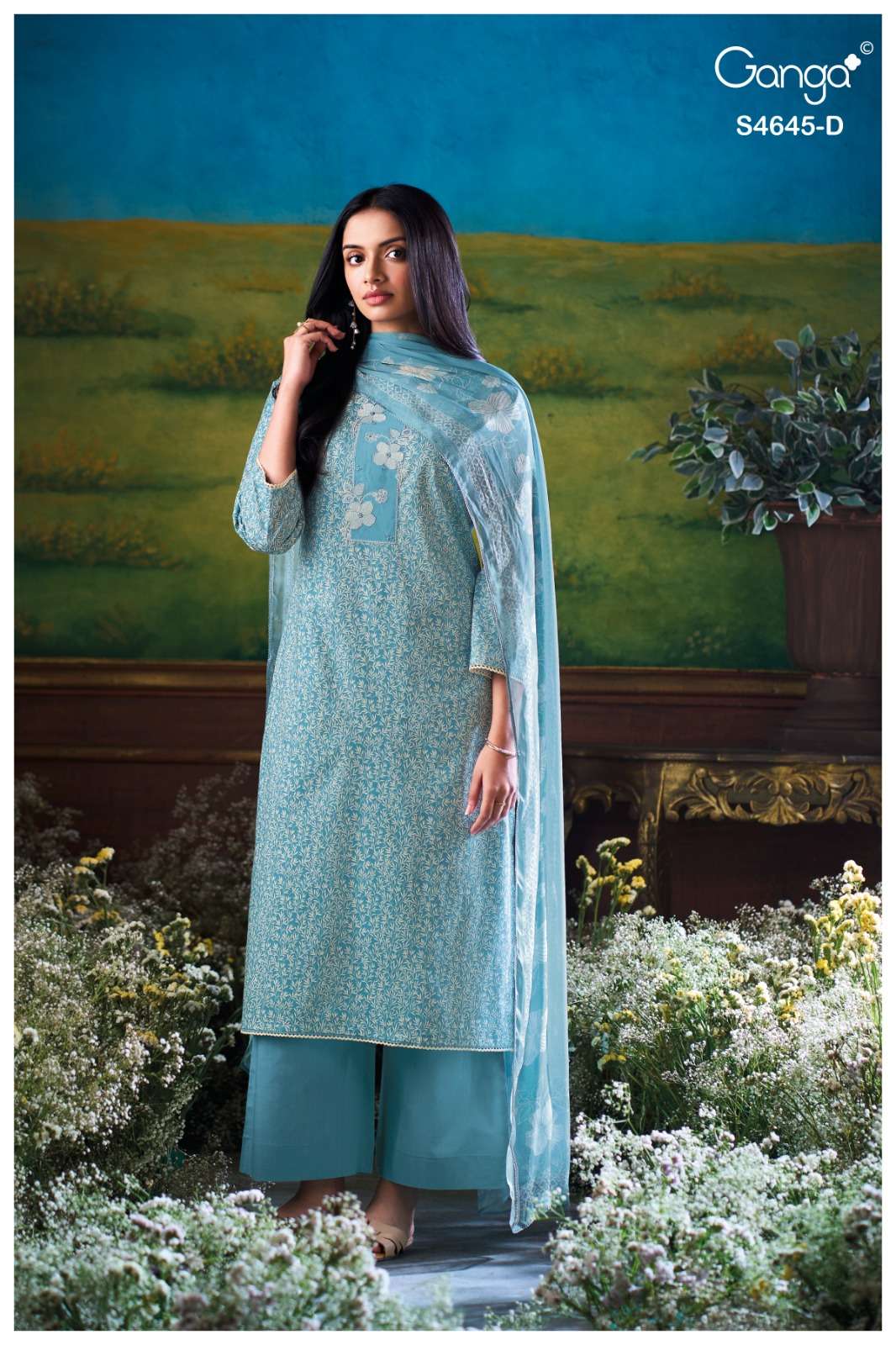Ganga Fashion Binalee 4645 Cotton Dress Material Wholesale Surat - Amrah Wholesale