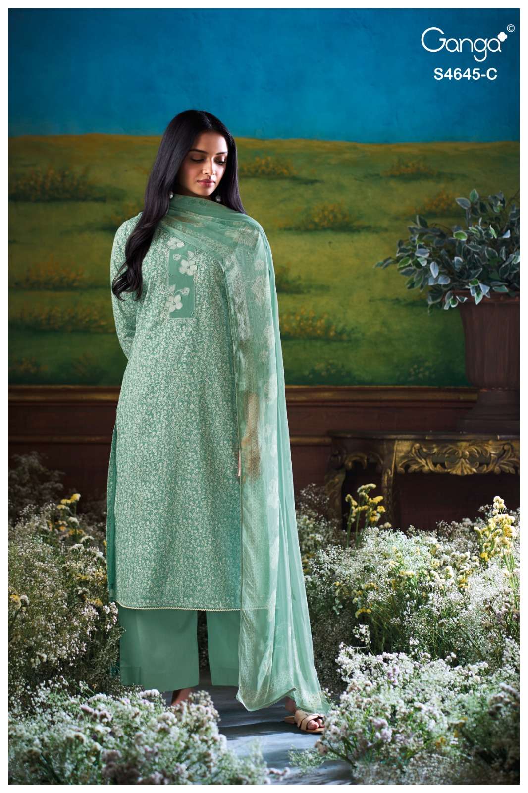 Ganga Fashion Binalee 4645 Cotton Dress Material Wholesale Surat - Amrah Wholesale