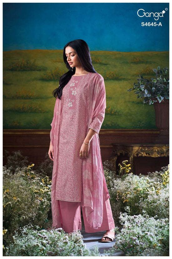 Ganga Fashion Binalee 4645 Cotton Dress Material Wholesale Surat - Amrah Wholesale