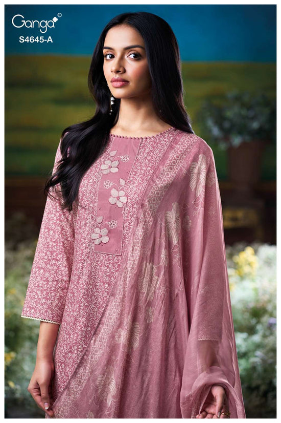 Ganga Fashion Binalee 4645 Cotton Dress Material Wholesale Surat - Amrah Wholesale