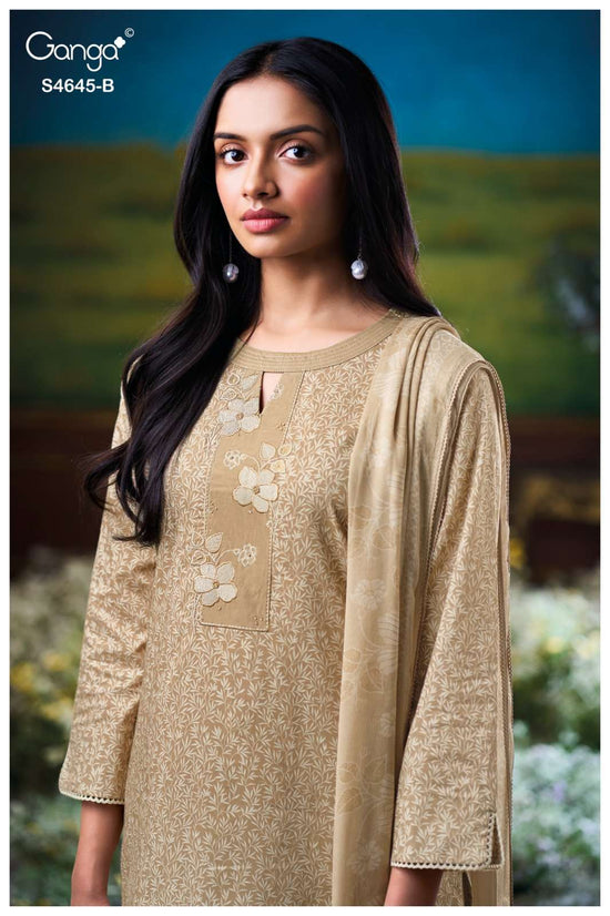 Ganga Fashion Binalee 4645 Cotton Dress Material Wholesale Surat - Amrah Wholesale