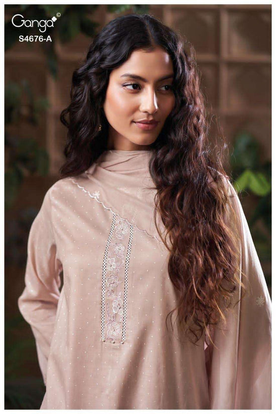 Ganga Fashion Bireva 4676 Premium Bemberg Mul Dress Material - Amrah Wholesale