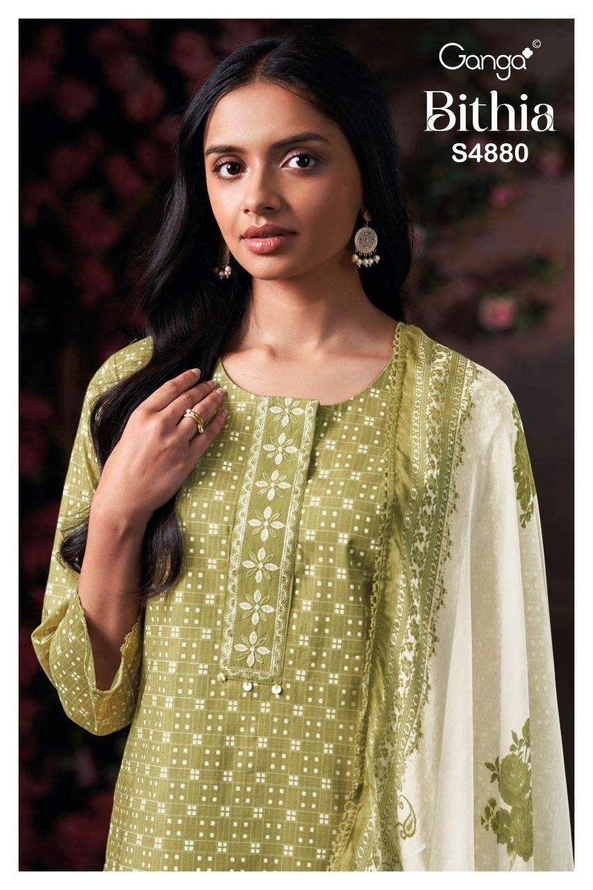 Ganga Fashion Bithia 4880 Printed Cotton Dress Material
