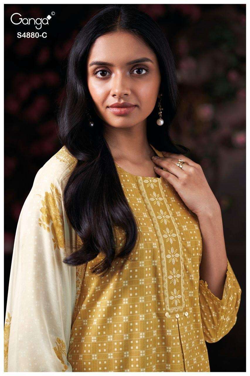 Ganga Fashion Bithia 4880 Printed Cotton Dress Material