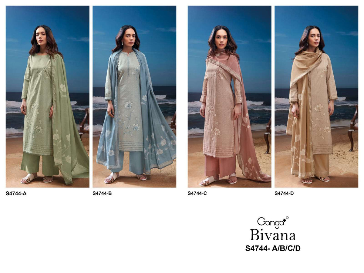 Ganga Fashion Bivana 4744 Fancy Cotton Dress Material - Amrah Wholesale