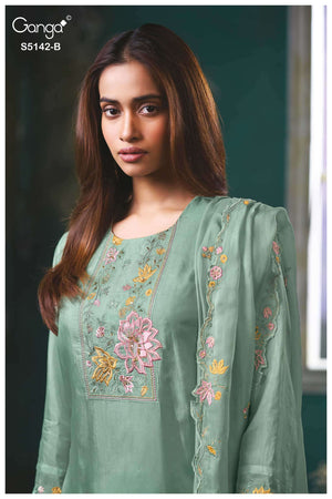 Ganga Fashion Brialyn 5142 Pure Bemberg Silk Dress Material