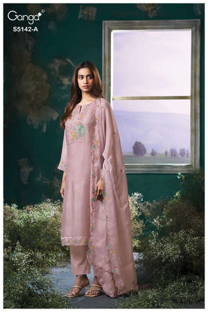 Ganga Fashion Brialyn 5142 Pure Bemberg Silk Dress Material