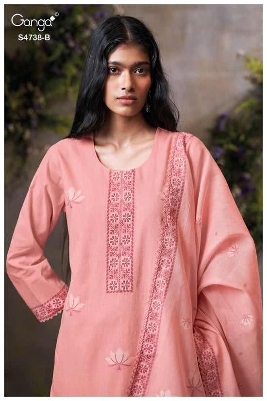 Ganga Fashion Brijaa 4738 Premium Cotton Jacquard Dress Material Wholesale - Amrah Wholesale