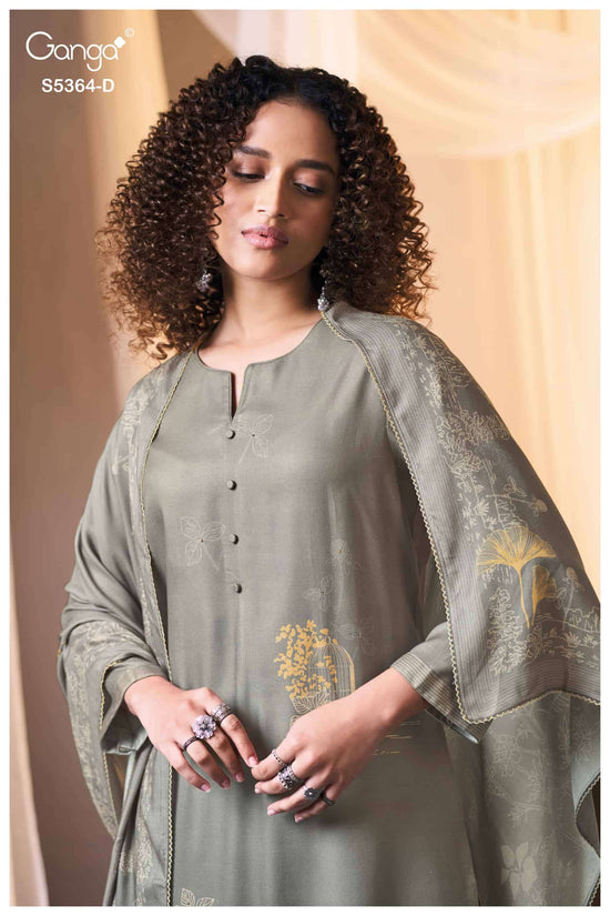 Ganga Fashion Brunella 5364 Pure Wool Pashmina Dress Material