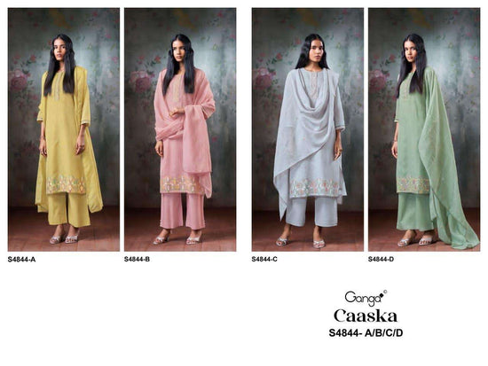Ganga Fashion Caaska 4844 Bemberg Kota Dress Material