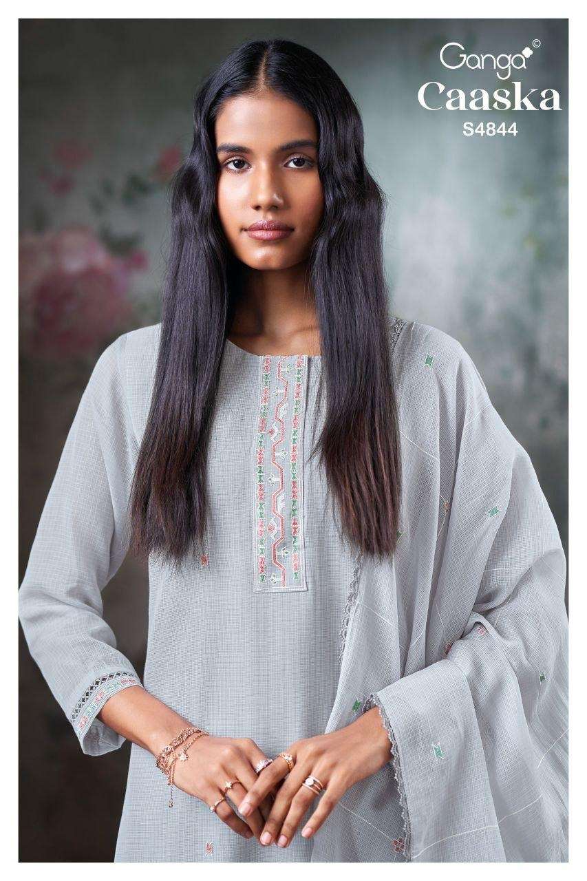 Ganga Fashion Caaska 4844 Bemberg Kota Dress Material