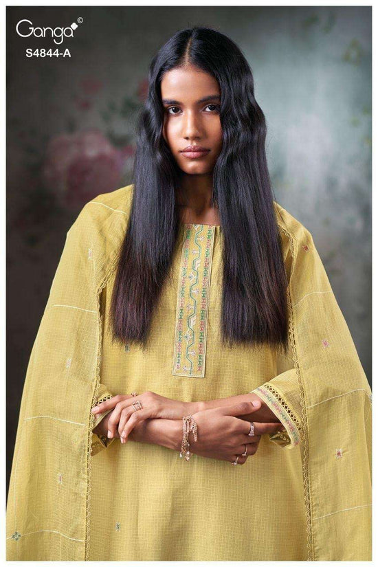 Ganga Fashion Caaska 4844 Bemberg Kota Dress Material