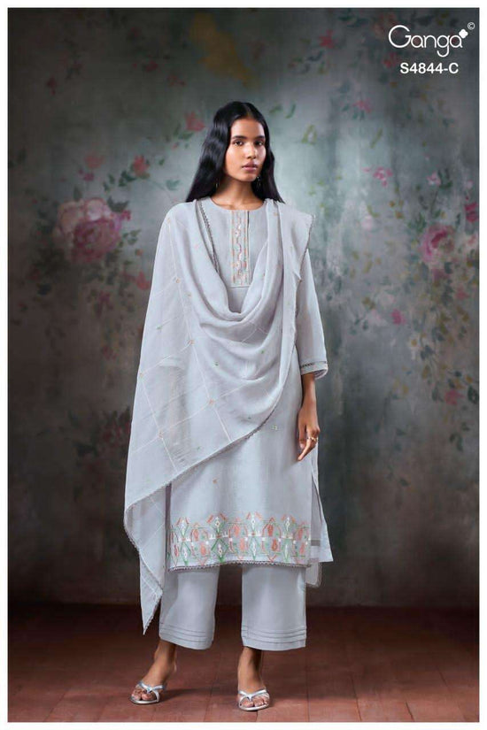 Ganga Fashion Caaska 4844 Bemberg Kota Dress Material