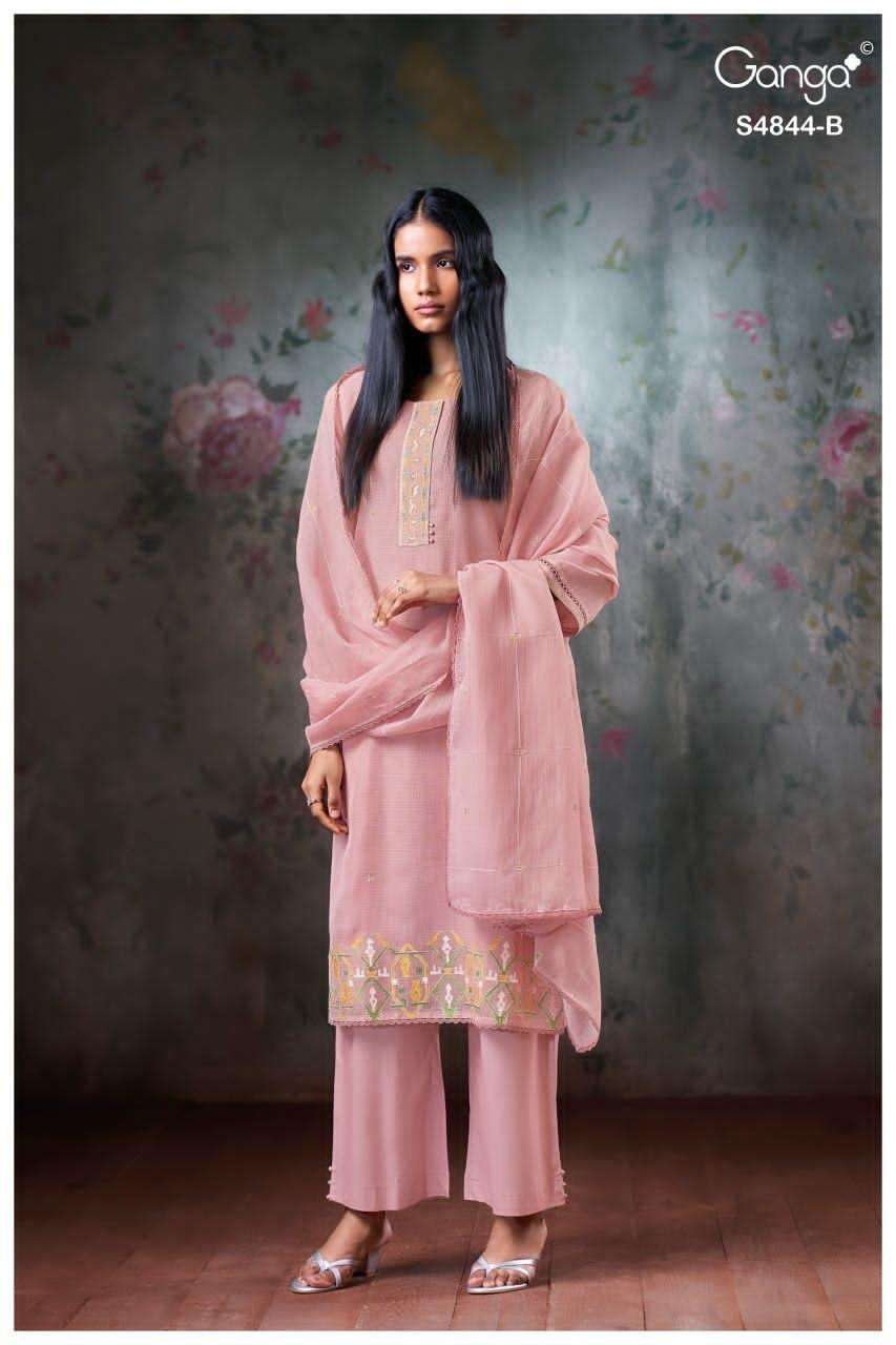 Ganga Fashion Caaska 4844 Bemberg Kota Dress Material
