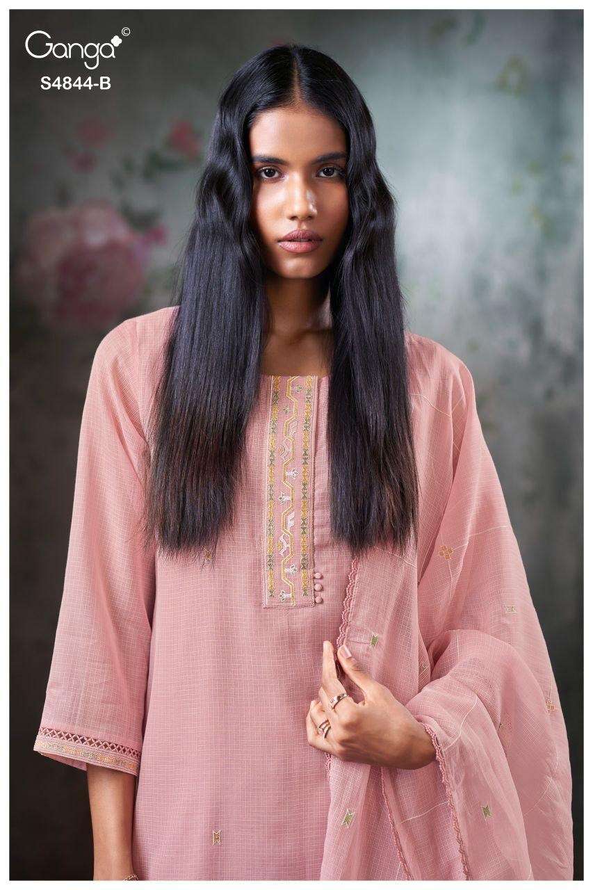 Ganga Fashion Caaska 4844 Bemberg Kota Dress Material
