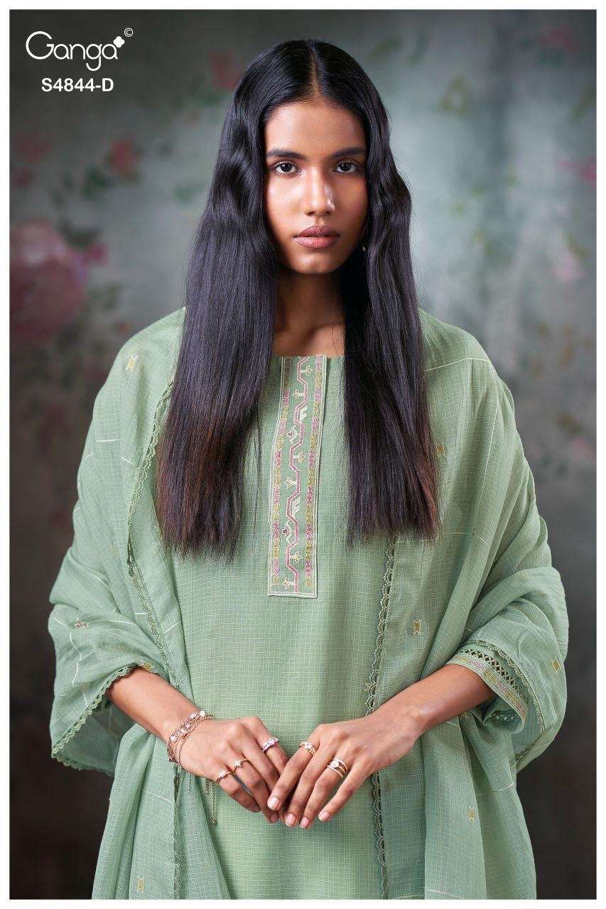 Ganga Fashion Caaska 4844 Bemberg Kota Dress Material