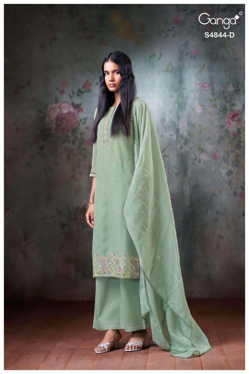 Ganga Fashion Caaska 4844 Bemberg Kota Dress Material
