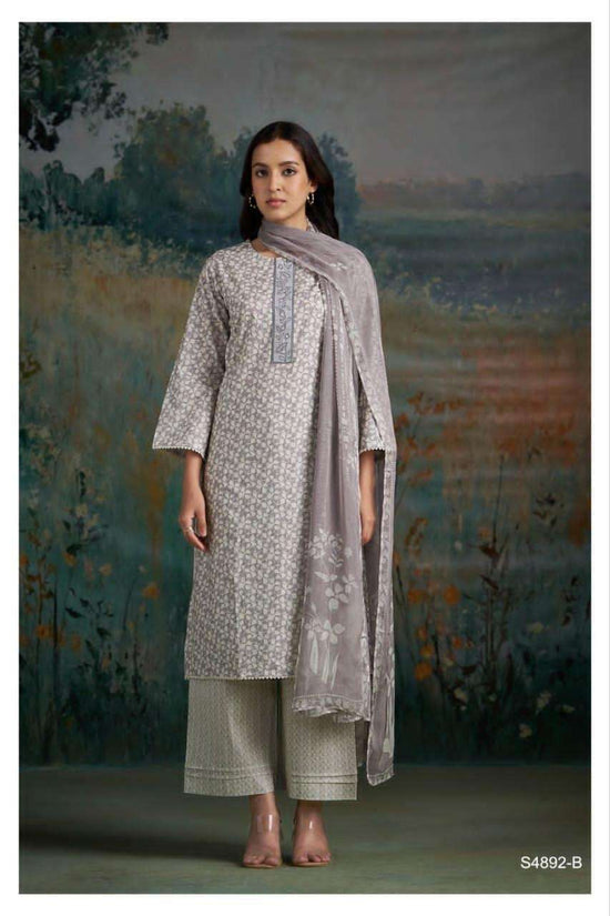 Ganga Fashion Cahana 4892 Premium Cotton Embroidered Dress Material