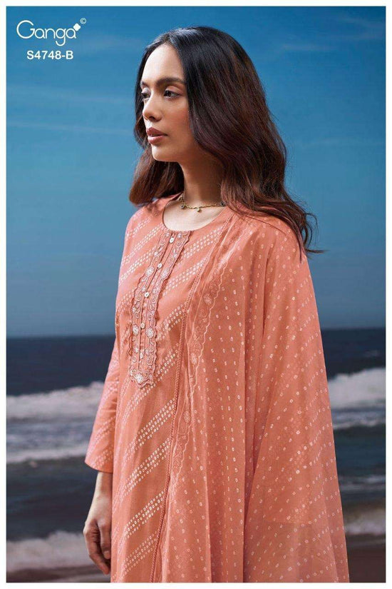 Ganga Fashion Cairael 4748 Premium Cotton Dress Material - Amrah Wholesale
