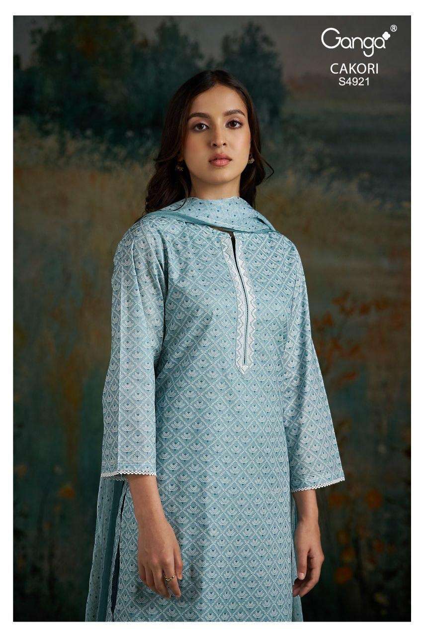 Ganga Fashion Cakori 4921 Premium Cotton Dress Material - Amrah Wholesale