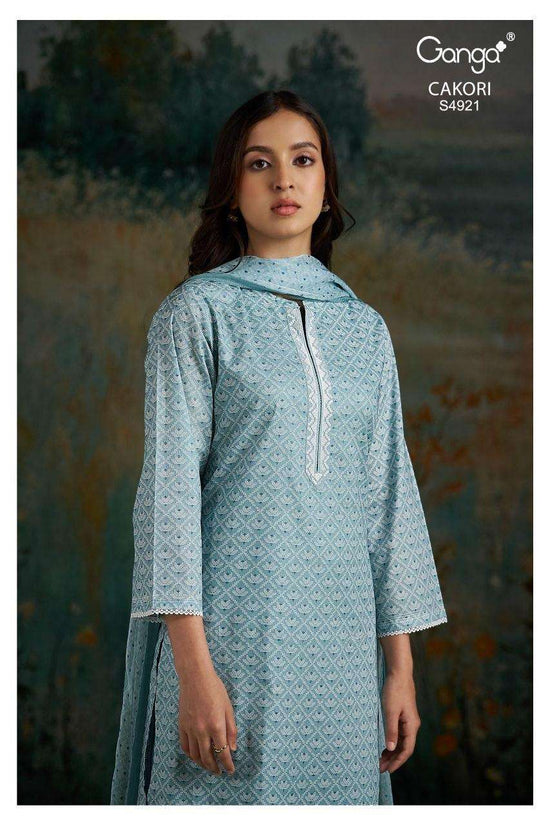 Ganga Fashion Cakori 4921 Premium Cotton Dress Material - Amrah Wholesale
