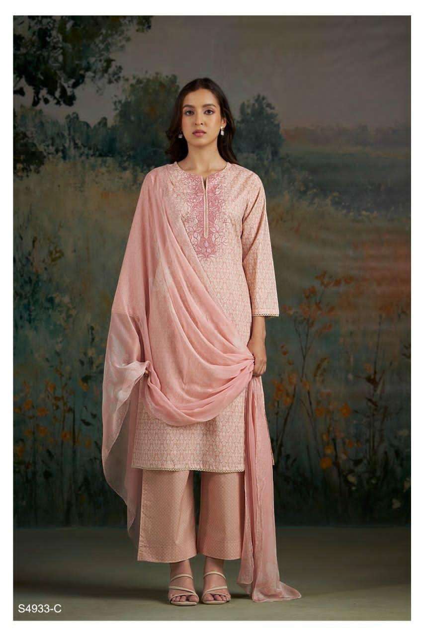 Ganga Fashion Cameli 4933 Premium Cotton Dress Material