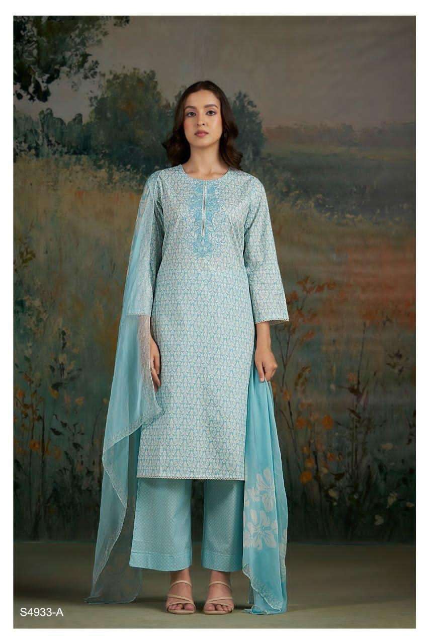 Ganga Fashion Cameli 4933 Premium Cotton Dress Material