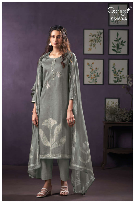 Ganga Fashion Camilla 5160 Premium Cotton Satin Dress Material