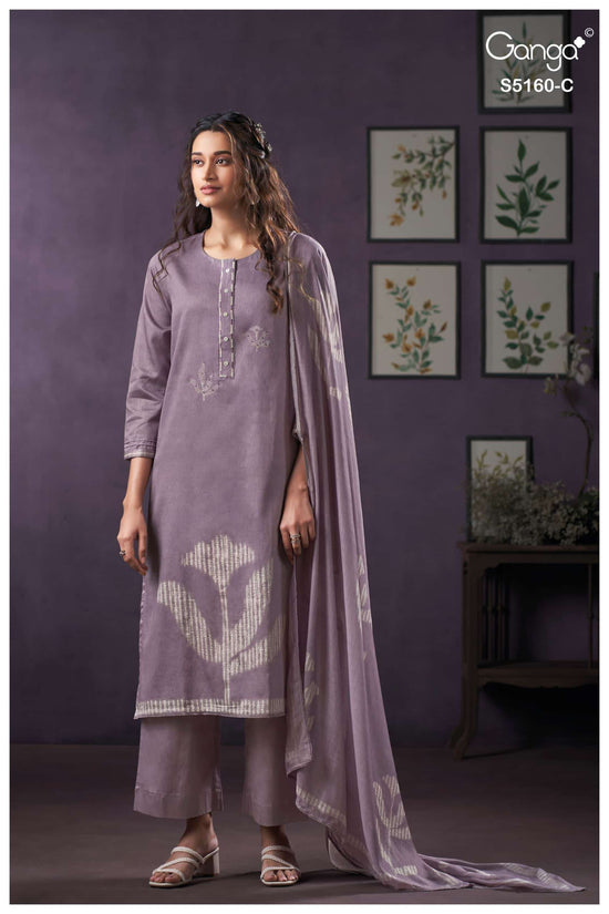 Ganga Fashion Camilla 5160 Premium Cotton Satin Dress Material