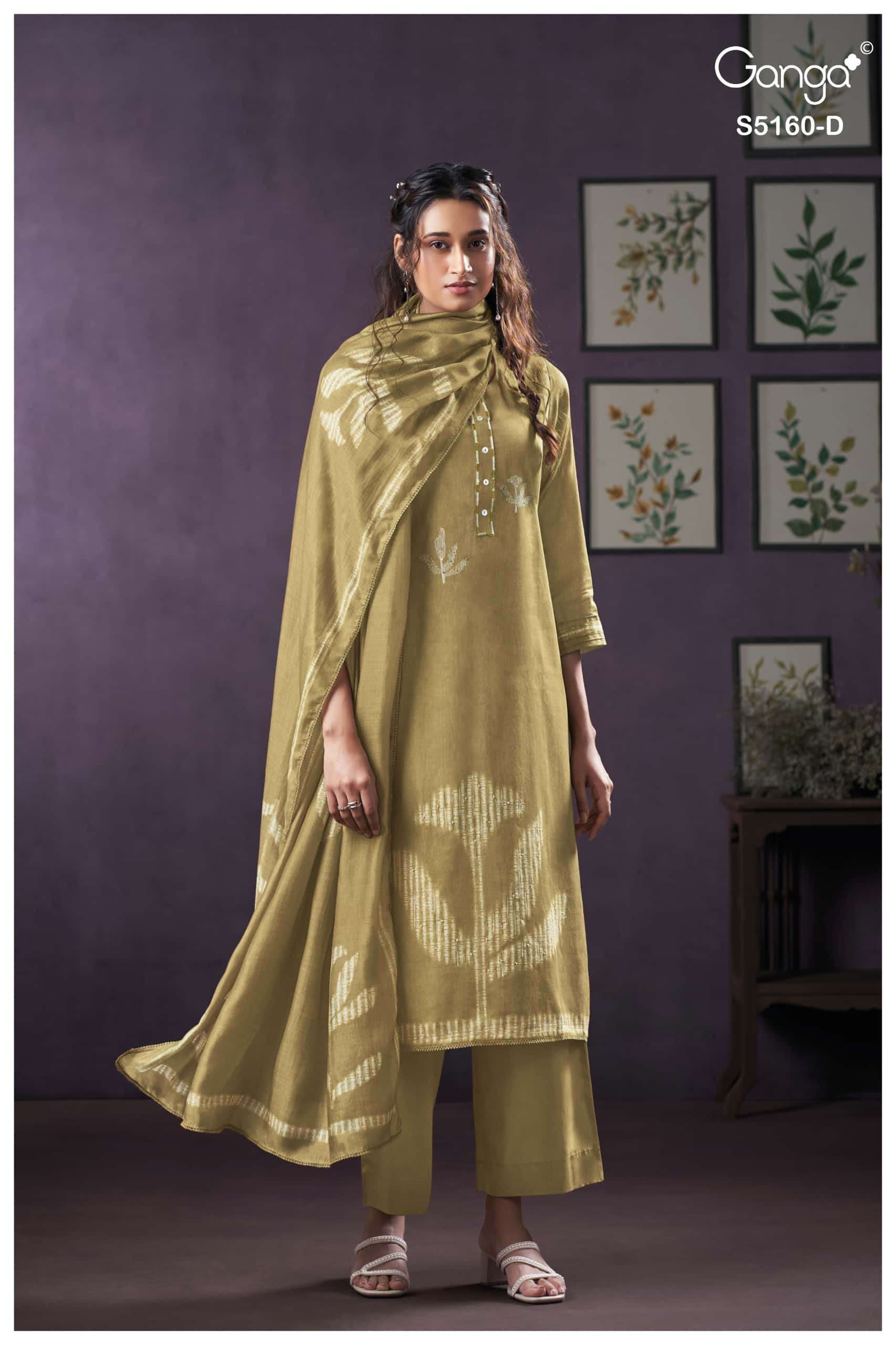 Ganga Fashion Camilla 5160 Premium Cotton Satin Dress Material