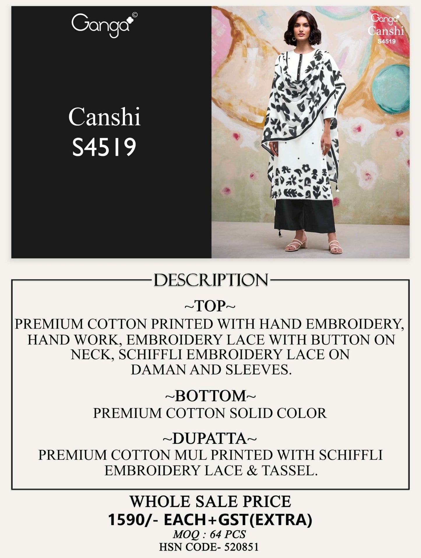 Ganga Fashion Canshi 4519 - Amrah Wholesale