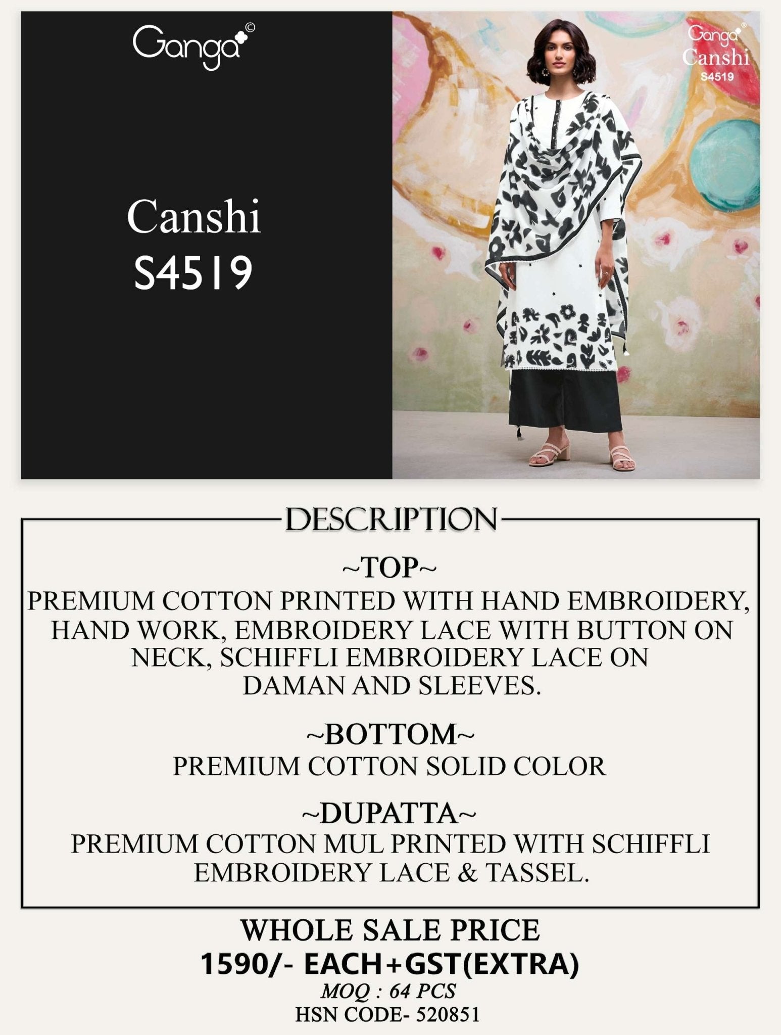 Ganga Fashion Canshi 4519 - Amrah Wholesale