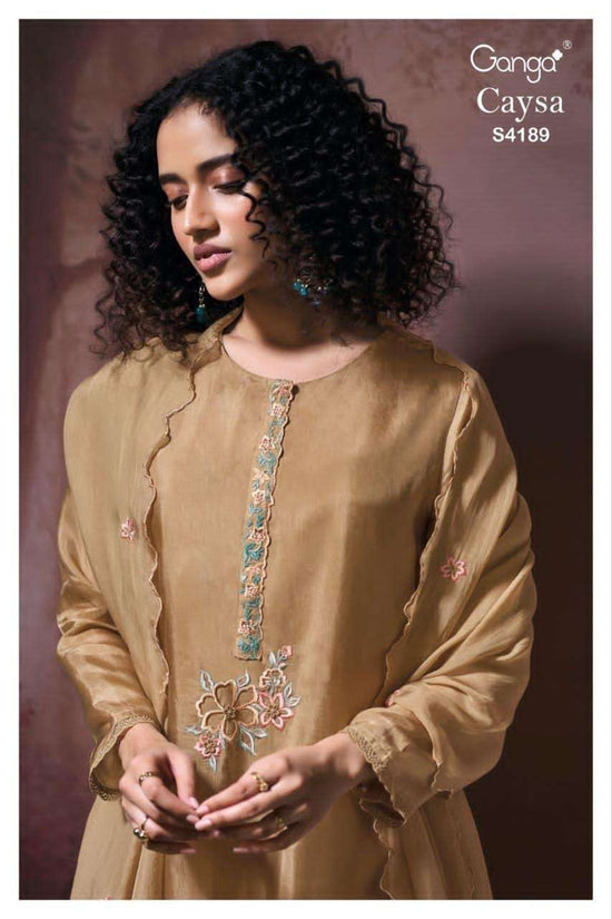 Ganga Fashion Caysa 4189 Pure Bemberg Silk Satin Dress Material