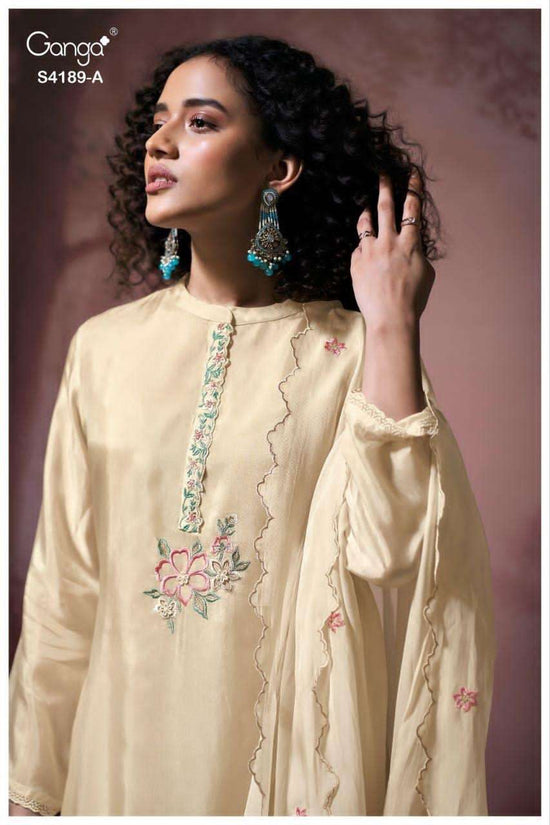 Ganga Fashion Caysa 4189 Pure Bemberg Silk Satin Dress Material - Amrah Wholesale