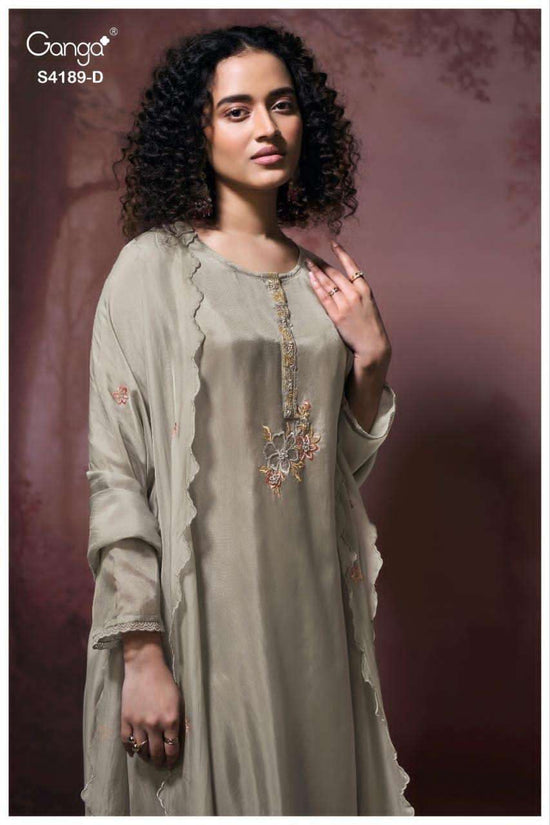 Ganga Fashion Caysa 4189 Pure Bemberg Silk Satin Dress Material - Amrah Wholesale