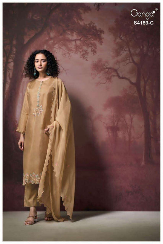 Ganga Fashion Caysa 4189 Pure Bemberg Silk Satin Dress Material - Amrah Wholesale