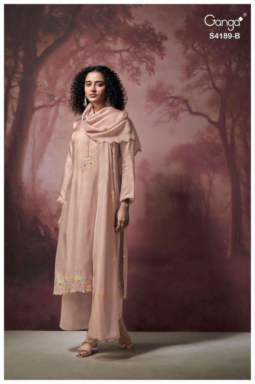 Ganga Fashion Caysa 4189 Pure Bemberg Silk Satin Dress Material - Amrah Wholesale