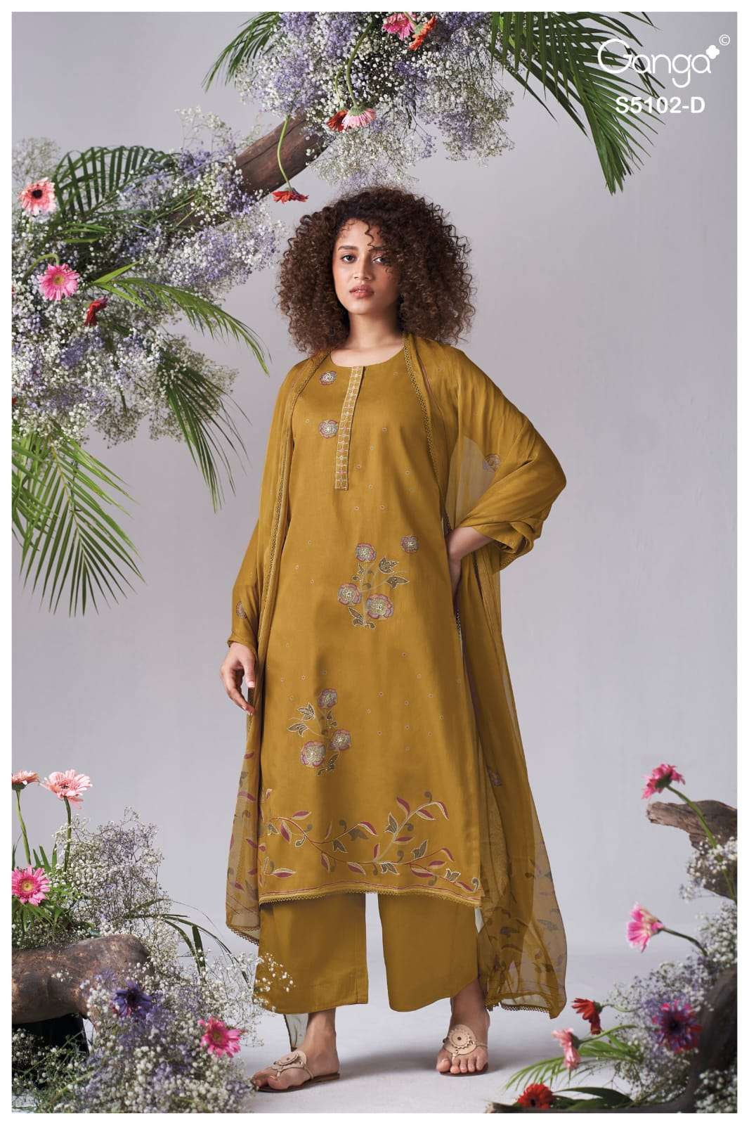Ganga Fashion Cazira 5102 Premium Cotton Satin Dress Material
