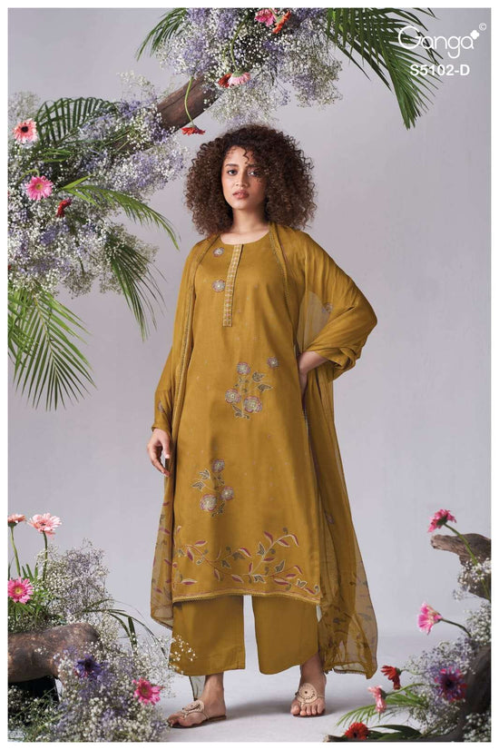 Ganga Fashion Cazira 5102 Premium Cotton Satin Dress Material
