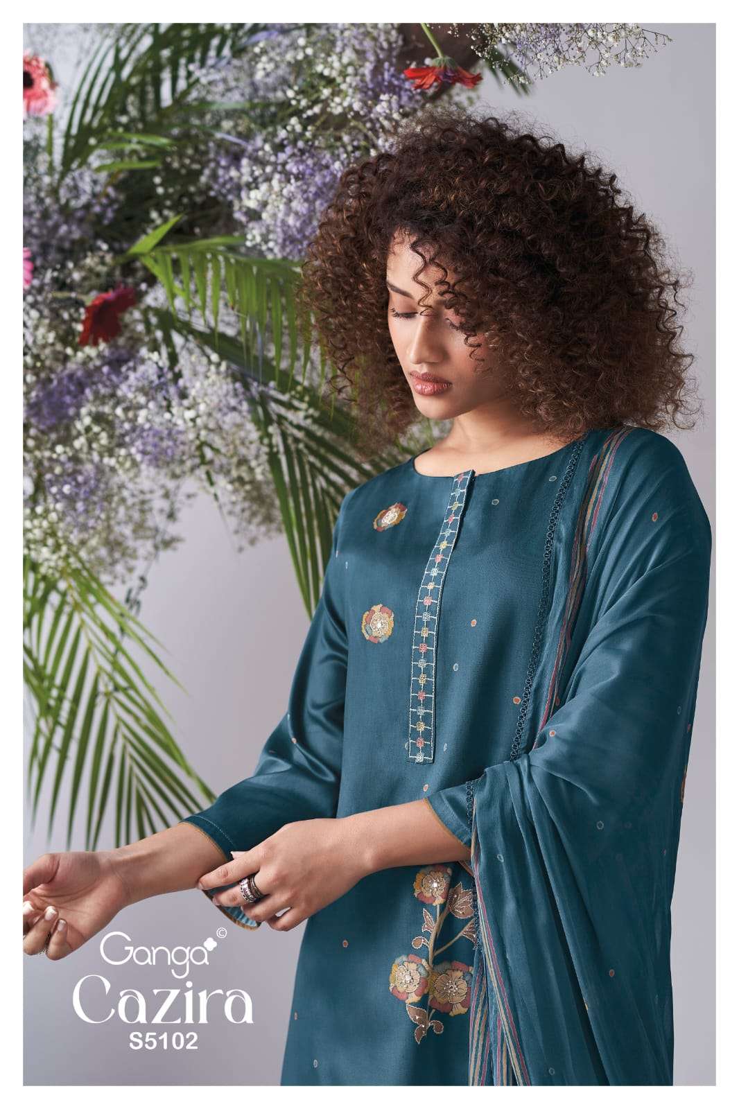 Ganga Fashion Cazira 5102 Premium Cotton Satin Dress Material