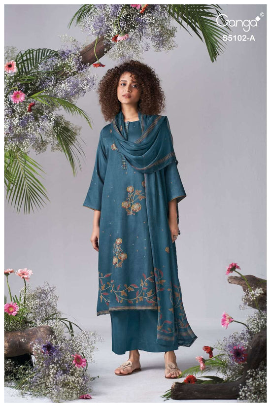 Ganga Fashion Cazira 5102 Premium Cotton Satin Dress Material