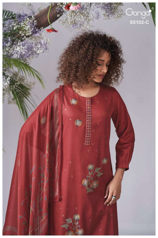 Ganga Fashion Cazira 5102 Premium Cotton Satin Dress Material