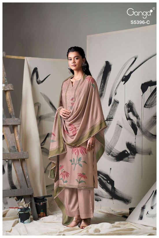 Ganga Fashion Celena 5396 Pure Wool Pashmina Dress Material
