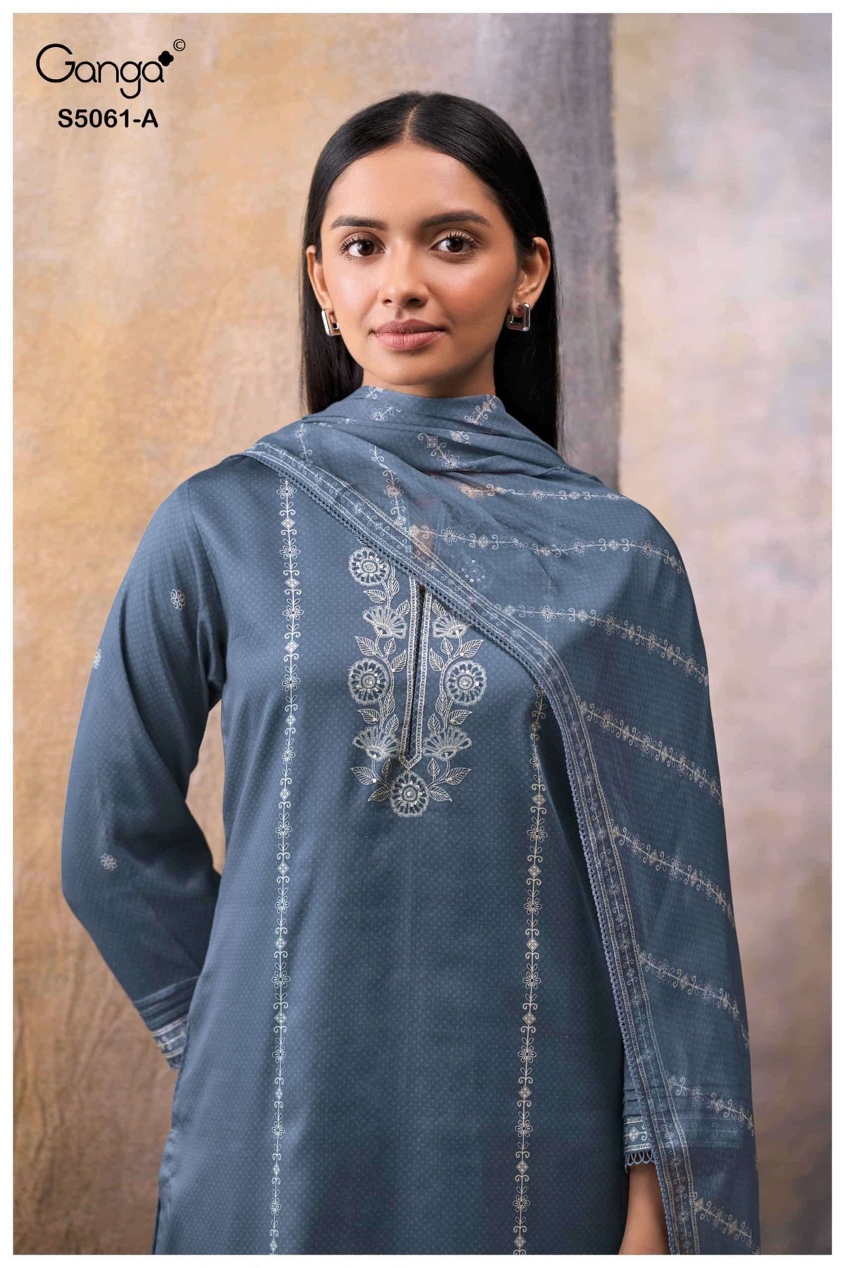 Ganga Fashion Ceysha 5061 Premium Cotton Satin Dress Material - Amrah Wholesale