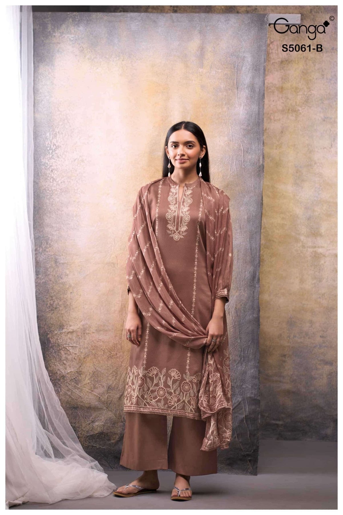 Ganga Fashion Ceysha 5061 Premium Cotton Satin Dress Material - Amrah Wholesale