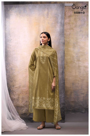 Ganga Fashion Ceysha 5061 Premium Cotton Satin Dress Material - Amrah Wholesale
