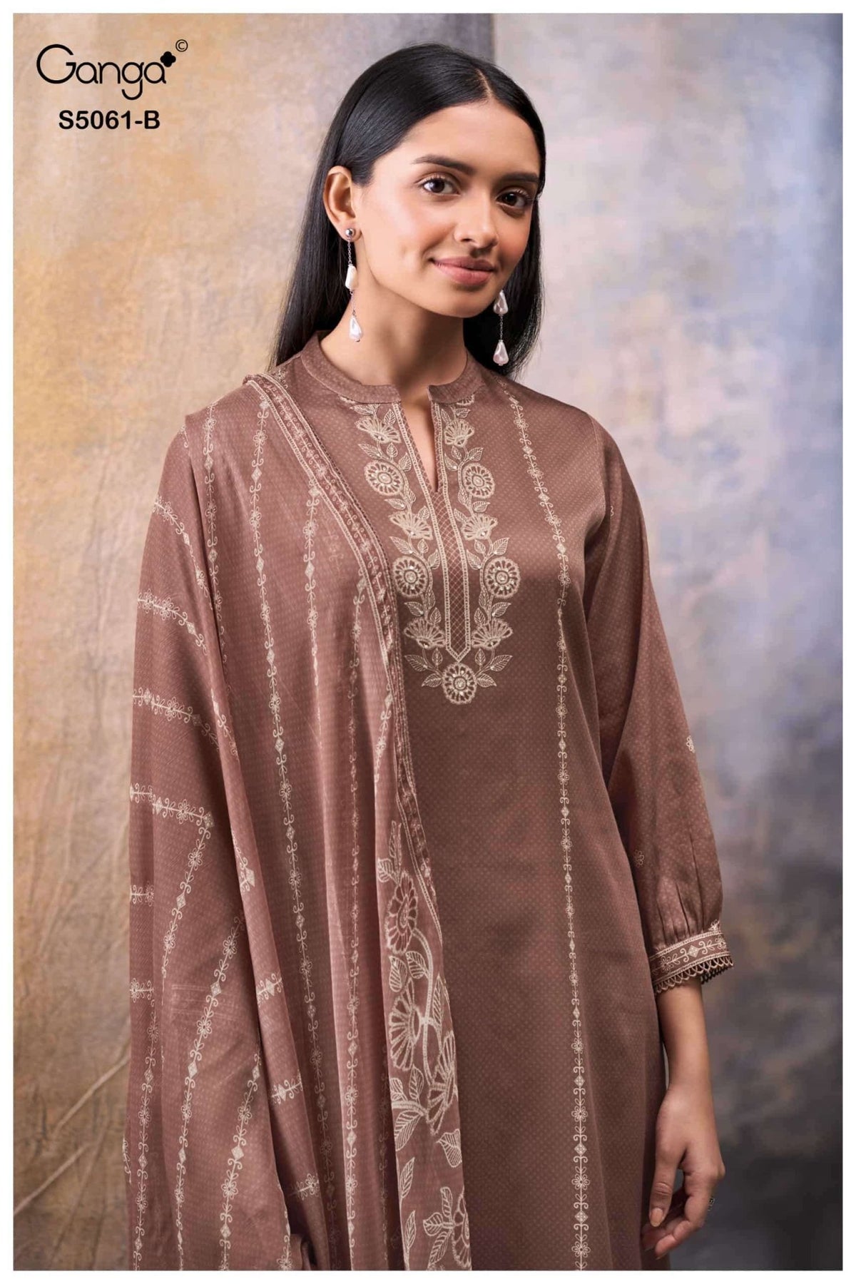 Ganga Fashion Ceysha 5061 Premium Cotton Satin Dress Material - Amrah Wholesale