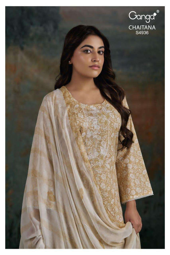 Ganga Fashion Chaitana 4936 Printed Cotton Dress Material - Amrah Wholesale